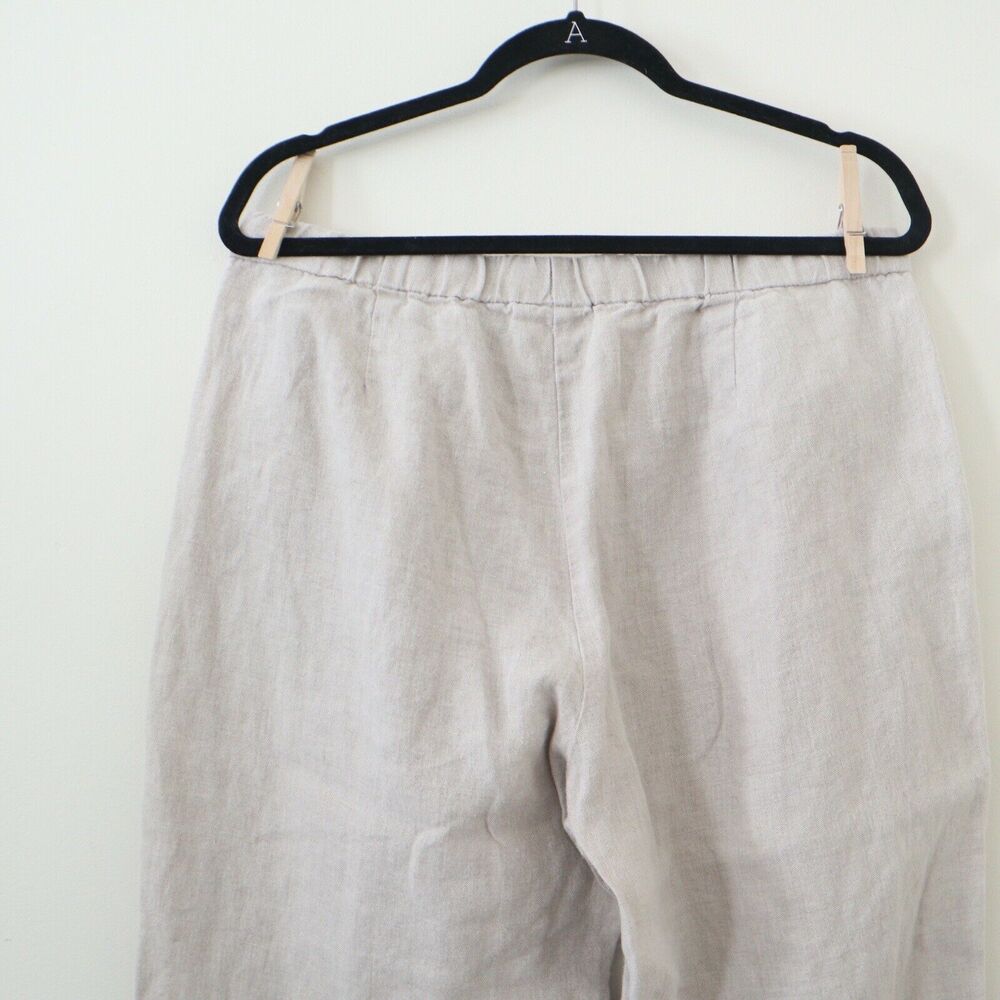 J Jill Size M Love Linen 100% Natural Linen Comfort Stretch Crop Pants - Picture 8 of 10